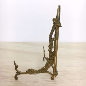 Vintage Brass Folding Plate Stand